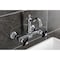 Kingston Brass Two-Handle Wall Mount Bridge Kitchen Faucet, Polished Chrome KS2441PKX - alternate 4