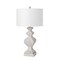 Homeroots Set of Two 30" Distressed White Table Lamp USB With White Cone Shade 571297 - alternate 5