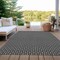 Homeroots 8' X 10' Black And Gray Floral Washable Indoor Outdoor Area Rug 610639 - alternate 8