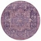 Homeroots 8' Eggplant Round Medallion Washable Indoor Outdoor Area Rug 608012 - alternate 8
