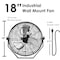Edendirect High Velocity Air Circulator Fan, 18 in Blade Dia, 120 V, 4000 CFM IR-W2815P201006 - alternate 11