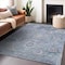 Homeroots 8' X 10' Sky Blue Purple And Gray Floral Washable Indoor Outdoor Area Rug 604099 - alternate 8
