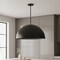 Homeroots 32" Black Aluminum Dome LED Dimmable Outdoor Pendent Hanging Light 683472 - alternate 6