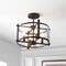 Jonathan Y Hampdon 15" Iron/Glass Modern Drum LED Flush Mount, Oil Rubbed Bronze JYL6700A - alternate 6