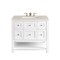 James Martin Vanities Breckenridge 36" Single Vanity, Bright White, w/ 3 CM Siberian Silestone Top 330-V36-BW-3SFR - alternate 1