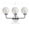 Jonathan Y Caleb 22" 3-Light Contemporary Transitional Iron/Glass LED Vanity Light, Chrome/Black JYL9058A - alternate 10