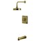 Kingston Brass Single-Handle Pressure Balanced Tub and Shower Faucet, Antique Brass KB5893AX - alternate 1
