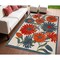 Homeroots 8' X 11' Ivory Blue And Orange Floral Indoor Outdoor Area Rug 548093 - alternate 7