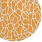 Homeroots 8' Orange And Ivory Round Geometric Washable Indoor Outdoor Area Rug 599300 - alternate 5