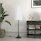Homeroots 60" Black Novelty Floor Lamp With White Frosted Glass Drum Shade 523430 - alternate 7