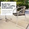 Flash Furniture Commercial Aluminum & Dk Brown Rattan Stack Chair, PK4 4-TLH-020-GG - alternate 12
