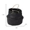 Homeroots Set of Three Black Wicker Basket, 3PK 392162 - alternate 8