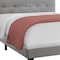 Homeroots Gray Queen Tufted Upholstered Bed Frame 333285 - alternate 4