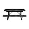 Leisure Craft 6' Standard Picnic Table, Perforated Metal, Portable, Black T6XPP-PERF-BLACK - alternate 5