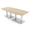 Skutchi Designs Boat Conference Table With Power Unit, 48 in W, 96 in L, Brown HAR-BOT-48x96-DOU-K525-NA - alternate 1