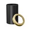 Gatco Modern Round 3 Gal. Wastebasket, Matte Black/Brushed Brass 1930 - alternate 3