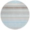 Homeroots 8' Sky Blue Gray And Beige Round Striped Washable Indoor Outdoor Area Rug 614835 - alternate 5