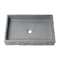 Alfi Brand 24 inch Solid Concrete Chiseled Style Rectangular Above Mount Vessel Sink ABCO24R - alternate 6