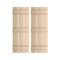 Ekena Millwork Rustic Three Board Spaced Board-n-Batten Smooth Faux Wood Shutters, 17 1/2W x 70H, PR SHUBSS17X70SMPR - alternate 1