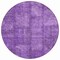 Homeroots 8' Purple Eggplant And Gray Round Patchwork Washable Indoor Outdoor Area Rug 581607 - alternate 5