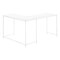 Homeroots 58" White Wood and Metal Corner Computer Desk 489867 - alternate 6