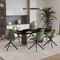 Leisuremod Markley Modern Leather Swival Dining Chair With Metal Legs in Green MSCBL-18-G - alternate 8
