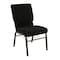 Flash Furniture 18.5"W Black Dot Fabric Church Chair w/Book Rack, 4PK 4-XU-CH-60096-BK-BAS-GG - alternate 1