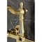 Kingston Brass Two-Handle Wall Mount Bridge Kitchen Faucet, Brushed Brass KS2447AX - alternate 4