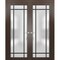 Sartodoors Solid French Double Doors Frosted Glass Planum 2112 60x80 (2* 30x80) Solid Core Modern Interior PLANUM2112DD-CA-60 x 80 (2* 30x80)-Butterfly - alternate 1