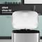Happimess Connor Rectangular 13.2-Gallon Trash Can w/ Soft-Close Lid and FREE Mini Trash Can, Platinum Silver HPM1006A - alternate 4