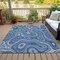 Homeroots 8' X 10' Blue And Ivory Geometric Washable Indoor Outdoor Area Rug 631380 - alternate 6