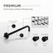 Supplygiant 16 in Shower Arm 90 Deg Stainless Steel Rain Shower Head Extension Arm, Flange, Matte Black Finish 74-TB38BG-NC - alternate 6