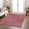 Homeroots 5' X 8' Red And Ivory Geometric Washable Indoor Outdoor Area Rug 600739 - alternate 7
