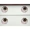 Homeroots Set of Twelve Burgundy White And Copper Floral Ceramic Drawer Pull Knobs, 12PK 321686 - alternate 5