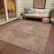 Homeroots 10' X 14' Brown And Beige Medallion Washable Indoor Outdoor Area Rug 616453 - alternate 9