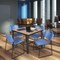 Regency Square Kee Breakroom Table W/ 4 Zeng Stack Chairs, 42 in W, 42 in L, Noble Oak TB4242NOBPBK44BE - alternate 6