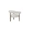 Homeroots 29" Off White and Ash Gray Fabric And Wood Arm Chair 554195 - alternate 1