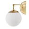 Jonathan Y Louis Parisian Globe 5.8 in. 1-Light Metal/Frosted Glass Modern Contemporary LED Vanity Light, Gold P JYL3534A - alternate 6