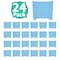 Flipside 36 x 48 1 Ply Sky Blue Project Board Pack of 24 30066-24 - alternate 4