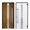 Vdomdoors Steel Door Deux 1744 Natural Oak Stainless Inserts Single Modern Painted DEUX1744EXD-OAKW-W36 x H80-Right-hand Inswing - alternate 5