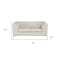 Homeroots 69in Cream and Gold Italian Leather Loveseat 720511 - alternate 7