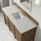 James Martin Vanities Brittany 60" Single Vanity, Pecan w/ 3 CM Siberian Silestone Top 655-V60S-PCN-3SFR - alternate 6