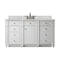 James Martin Vanities Bristol 60'' S Vanity, Bright White w/ Victorian Sil Silestone Top w/FreePower Wireless Charger 157-V60S-BW-FVSL - alternate 1