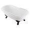 Kingston Brass 67" Acrylic Oval Double Ended Clawfoot Tub, 7" Faucet Drillings, Glossy White/Matte Black VT7DS672924JNH0 - alternate 1