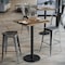 Flash Furniture Commercial 30x24 Natural HPL Tabletop with Black Bar Height RD Base ST-REC2430-NAT-TR18B-GG - alternate 6