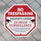 Signmission No Trespassing Property Under 24 Ho, 6 inch X 6 inch, Plastic Sign, 2PK OC-P-2PACK-6-98 - alternate 5