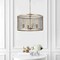 Jonathan Y Pen 4-Light 20" Iron Adjustable Industrial Mesh LED Pendant, Gold JYL6703A - alternate 8