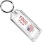Easy 2 Buy Usa Premium Key Tag 3in Slip-Slot Plastic Heavy Duty Clear Crystal Label Ring Included, 1000PK 208.6 - alternate 1