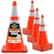 Xpose Safety 28 Inch Multipurpose PVC Orange Traffic Cones with 6in and 4in Collars, DOT Approved, 12PK AOTC28-64-12-X - alternate 1