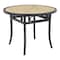 Homeroots 38" Black Rounded Glass Dining Table 544708 - alternate 5